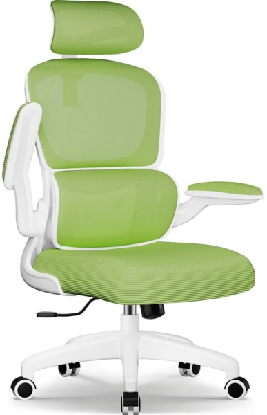 Ergonomischer Bürostuhl mit Lendenwirbelstütze, Armlehnen, Wippfunktion bis