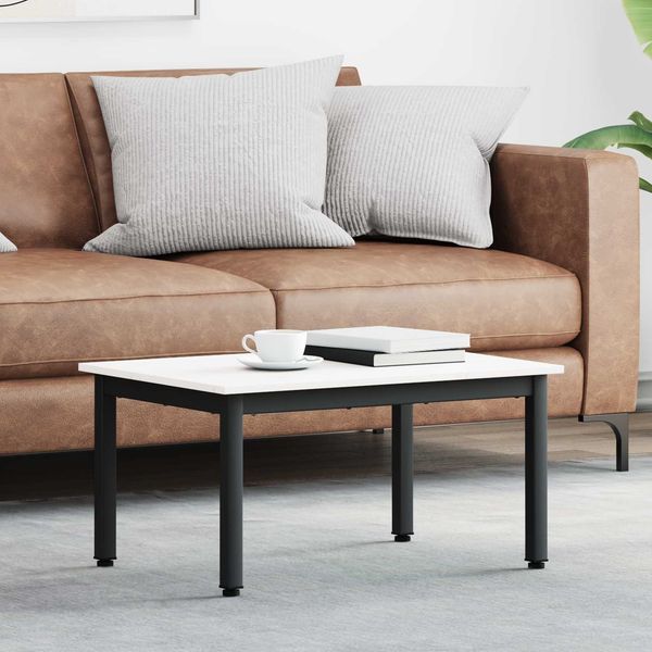 vidaXL Couchtisch Weiß 70 x 50 x 36 cm Massives Kiefernholz 892764