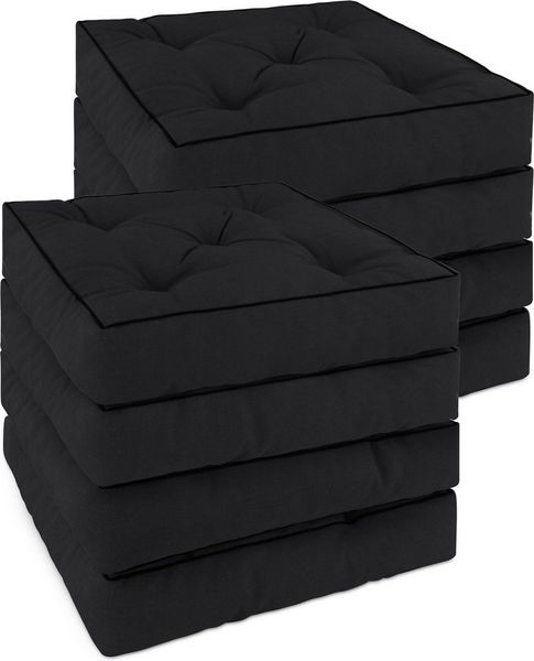 Aspero Sitzauflage 8 Stuhlkissen 40x40 cm Padua, Gepolsterte Outdoor Auflage mit Steppung