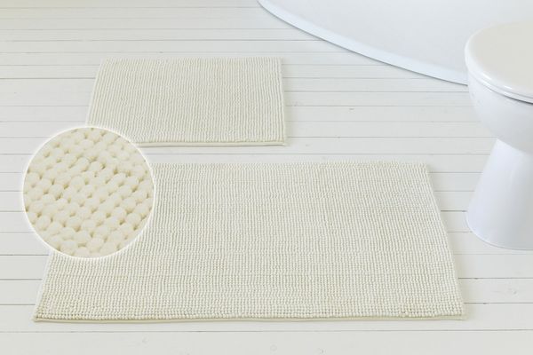 OTTO home Badematte Kaelan, weicher Chenille, Höhe 14 mm, rutschhemmend beschichtet, fußbodenheizungsgeeignet, Polyester, rechteckig, Badvorleger, Badteppich weiches Chenille, pastellfarben, Badezimmer