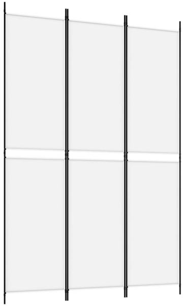 vidaXL 3-tlg. Paravent Weiß 150x220 cm Stoff 350242
