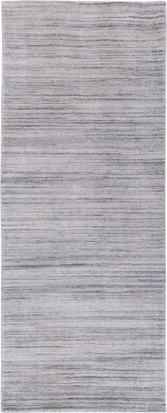 Gabbeh Teppich - Loribaft Softy - NaturEleganz 200 x 80 cm - silber - läufer