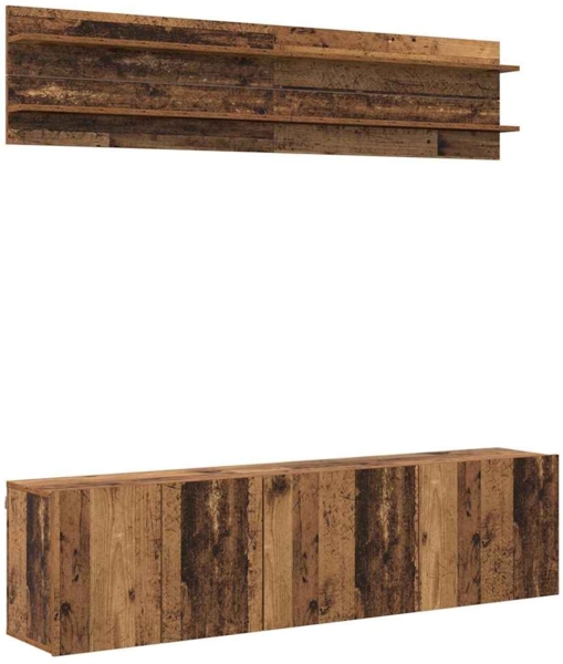 vidaXL TV-Einheiten Wandmontiert 6 pcs Altholz Holzwerkstoff 3403568