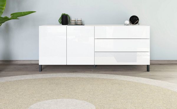 borchardt Möbel Sideboard Sophia, Kommode mit Metallfüßen, 152 oder 190cm, viel Stauraum, grifflos, praktisch, mehrere Größen