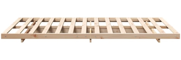 vidaXL Bodenbettgestell Braun 120 x190 cm Massivholz Kiefer 873082 Bild 5