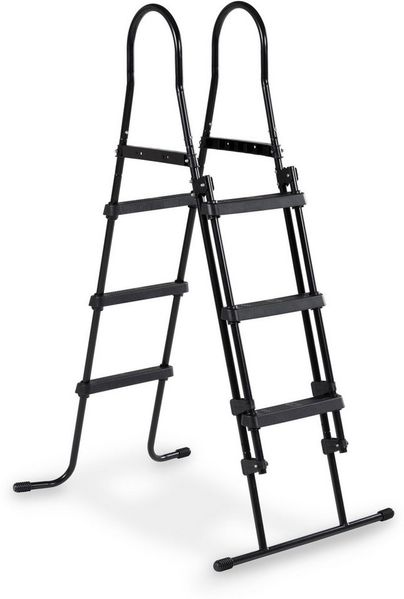 EXIT Poolleiter für Rahmenhöhen 91-107 cm, schwarz, mit Anti-Rutsch-Sprossen
