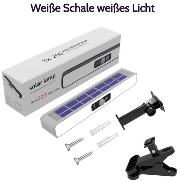 PRIISF LED Gartenleuchte Solarlampen Außen mit Bewegungsmelder 2 Stück Solar Clip Zaunleuchten, Kabellose, IP65 Wasserdichte 3 Leuchtmodi LED Solarleuchten, Outdoor Treppenlicht Solar Wandleuchte Aussen, für Aussen Garten LED Gartenlampen, Balkon, Wand...