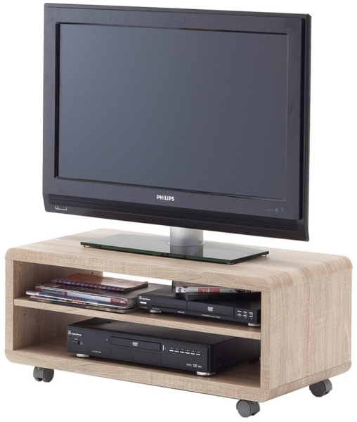 TV-Board >Jeffrey< in Eiche sägerau aus MDF - 79x35x39cm (BxHxT)