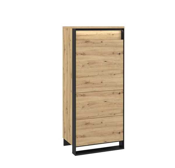 Compleo Kommode LIMA Schrank mit 3 Einlegeböden, mit 1 Tür, Loft stil