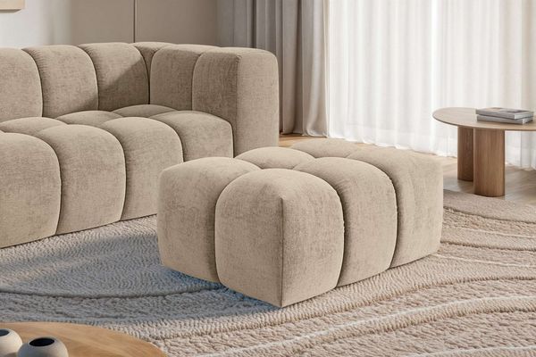 homsy by Ana Johnson Polsterhocker BOUBELLE Sitzhocker mit Steppung, Bubble-Optik, Maße B/T/H: 97/67/42cm, erstklassige Verarbeitung, hoher Sitzkomfort und modernes Design