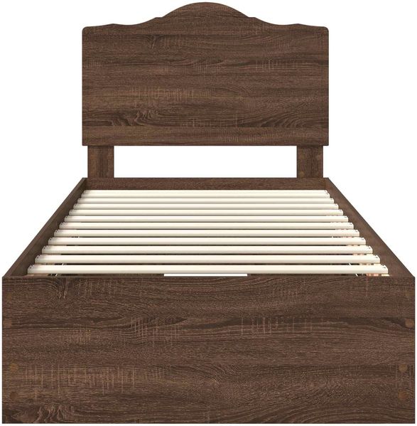 vidaXL Bettrahmen Braun Eichen-Optik 75 x 190 cm Ingenieurs Holz 3413470 Bild 8