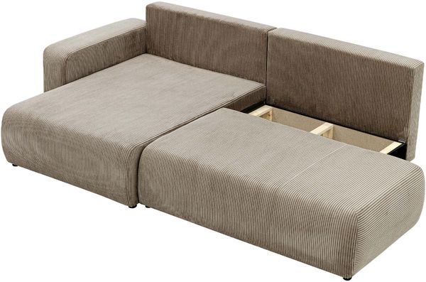 Ecksofa Pixalo O Cord (Farbe: Poso 110, Seite: Rechts) Bild 5