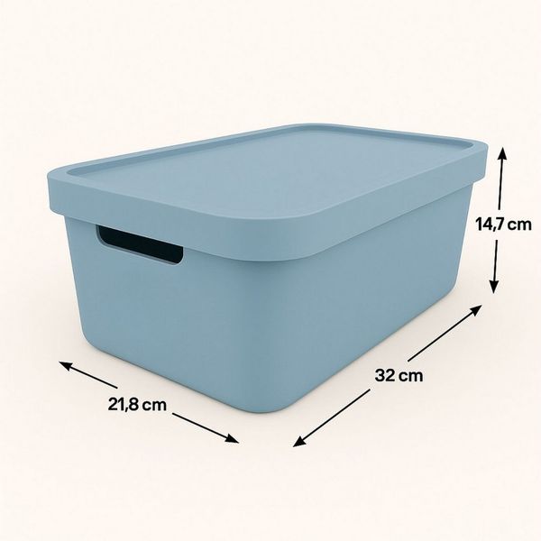Plastard Aufbewahrungsbox mit Deckel von 7,5 - 31 Liter in verschied, Farben, Transportbox (4er-Set, 4 St), Lagerbox, Spielzeugbox, BPA-Frei Storagebox