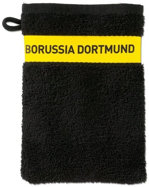 BVB Borussia Dortmund Waschhandschuh schwarz