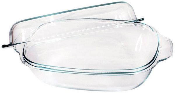 Ambition Auflaufform Excellent Hitzebeständige Schale mit Deckel 8,6L, Glas