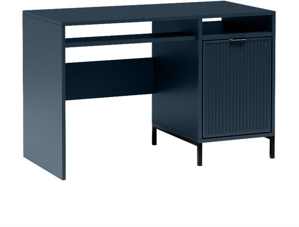 AX LIVING Stauraum Schreibtisch Blau – Berlinette 12 120 x 58 cm