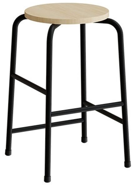 Hocker Adam 116 massives Buchenholz schwarzes Gestell