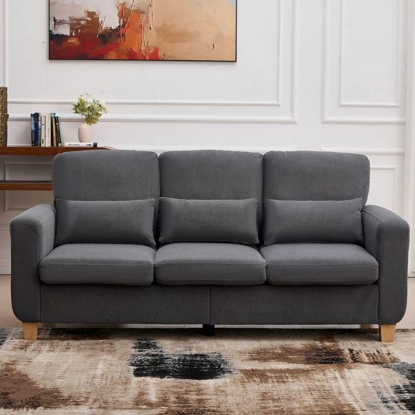 CANMOV Schlafsofa Canmov 2&3 Sitzer Sofa, Sofas Wohnzimmer mit Seitentasche & Kissen, kleines sofa, schlafsofa dauerschläfer, 176cm Breite, couch