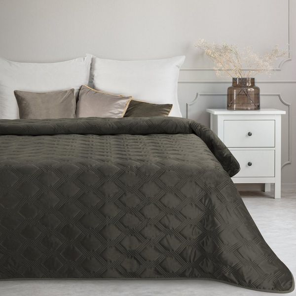 Eurofirany Tagesdecke SOFIA/5, Doppelseitige Decke mit gestepptem Muster für Doppelbett & Sofa