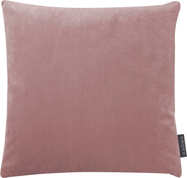 Magma Kissenhülle 40x40 cm Uni Einfarbig Samt Rosa