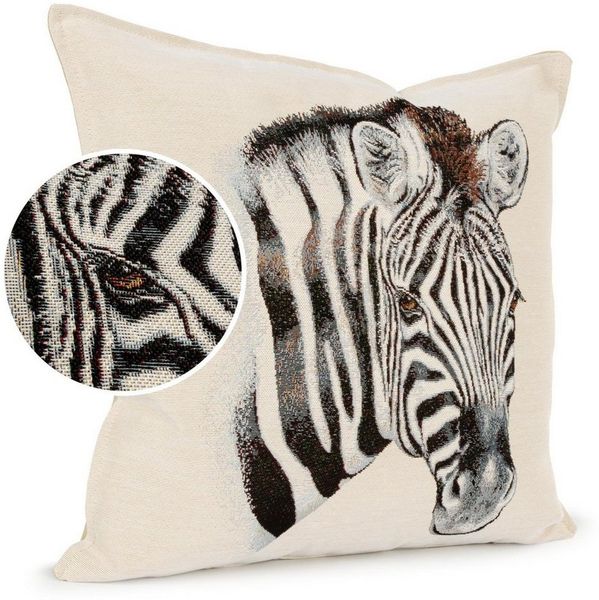 ANRO Dekokissen Kissenhülle MIT oder OHNE Füllung Kissenbezug Zierkissen, Kissenüberzug ohne Füllung Gobelin 45x45cm Zebra bunt