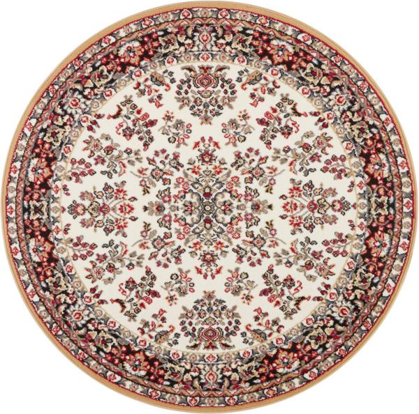 Kurzflor Orient Teppich Zabul - senfgelb, creme - 140 cm Durchmesser