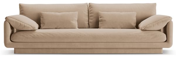 Micadoni Sofa Torino 4-Sitzer Samt Sand