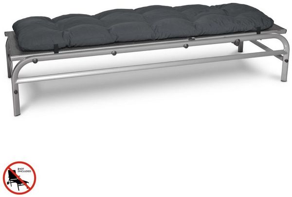 Beautissu Rollliegen Auflage Flair RL Graphitgrau, 190 x 60 x 8 cm Bild 4