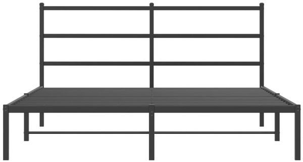 vidaXL Bettgestell mit Kopfteil Metall Schwarz 150x200 cm 355367 Bild 5