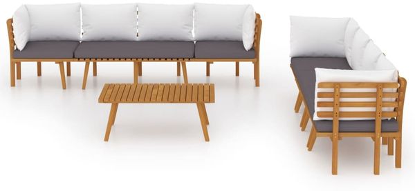 vidaXL 8-tlg. Garten-Lounge-Set mit Kissen Massivholz Akazie 3087013 Bild 3
