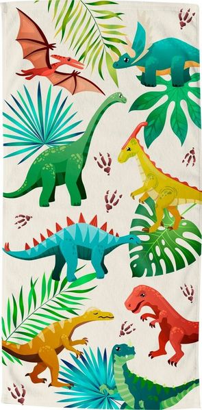 Good Morning Mikrofaser Strandtuch Liegetuch 75 X 150 cm Dinos bunt