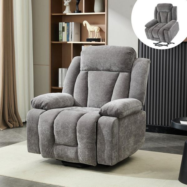 REDOM Relaxsessel 95x94x107 cm Funktionssessel für das Kinoerlebnis daheim (Set, 1-St, Mit Hebefunktion, Massage, USB, Getränkehaltern & praktischem Stauraum), Stoffbezug für langanhaltenden Komfort bei Serien oder Entspannung