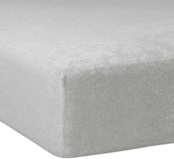 Traumschlaf Flausch Frottee Spannbettlaken|140x200 cm - 160x200 cm| platin