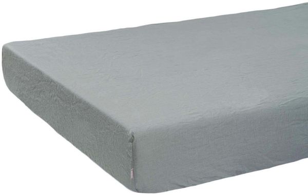 Spannbettlaken ca. 90x200 cm stein-grau 100% Leinen beties "Leinen"