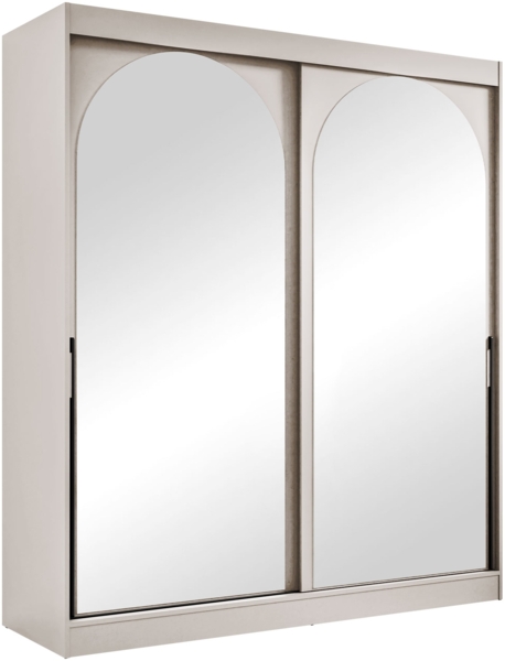 Kleiderschrank Mezzinto 180 (Farbe: Cashmere / Cashmere + Schwarz)