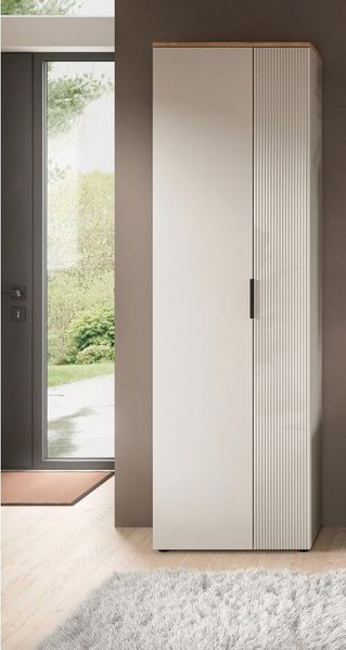 Home affaire Garderobenschrank EDIL, Höhe 190cm, 2 Türen, 5 Böden, 6 Fächer (moderne Farbkombination, Platz für ca. 18 Paar Schuhe) Kleiderschrank, Flurschrank, Hochschrank, Stauraumschrank