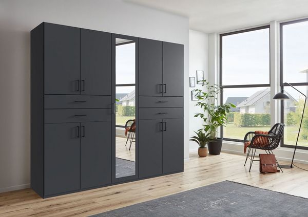 Wimex Kleiderschrank Taiga Kleiderschrank mit Spiegel OTTOs Choice Topseller mit Schubladen auf bequemer Höhe, Garderobe Schlafzimmerschrank