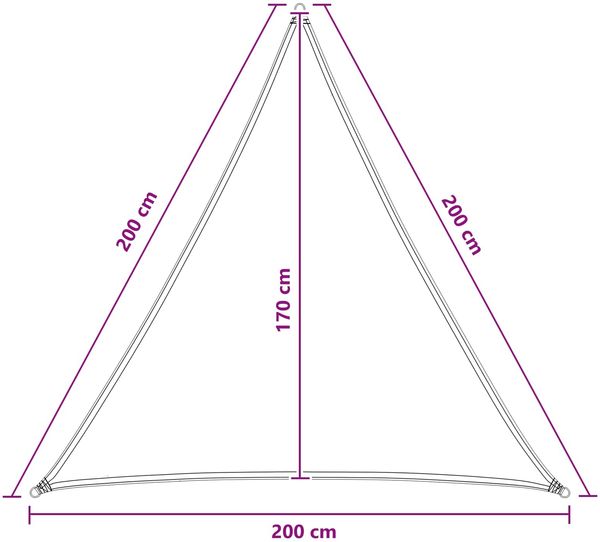 vidaXL Sonnensegel Hellgrau und Weiß 2 x 2 x 2 m HDPE 42032961 Bild 8