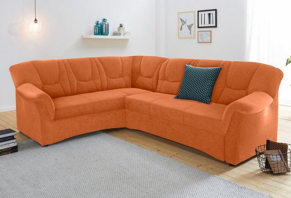 DOMO collection Ecksofa Sarafina zeitlos&bequem, optional mit Federkern, Breite 240cm, L-Form, wahlweise mit Bettfunktion