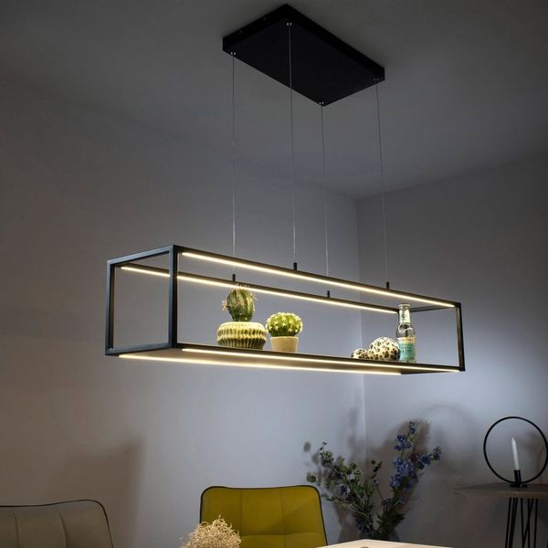 OTTO home LED Pendelleuchte Civva Hängeleuchte inkl. Abstellfläche z.B. für Deko, Blumen, Gewürze, Dimmfunktion, Memory, nach Trennung vom Netz, Memoryfunktion, mehrere Helligkeitsstufen, LED fest integriert, Warmweiß, warmweißes Licht, 3000 K, 3-Stufe...