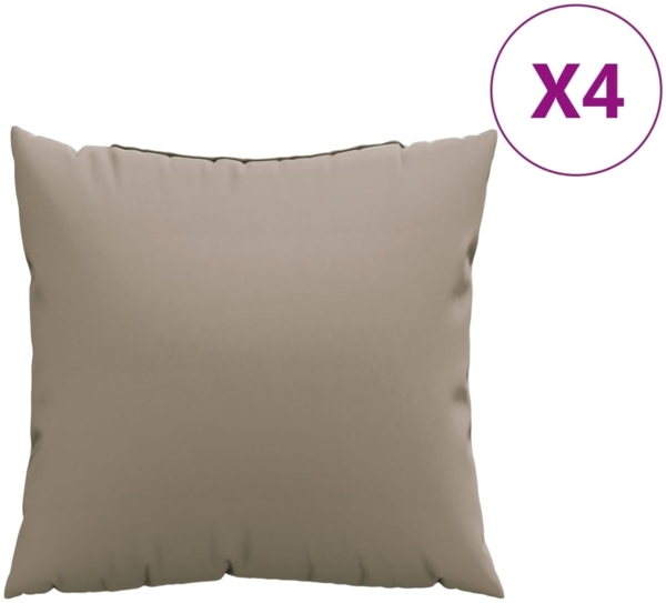 vidaXL Sofakissen 4 Stk. Taupe 50x50 cm Stoff 360389