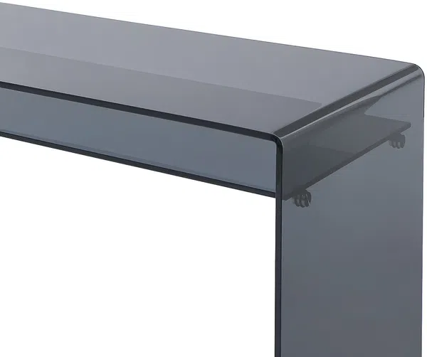 Vente-unique - STILEOS Büromöbel Glas Grau - B 60 cm x H 75 cm x L 120 cm Bild 5