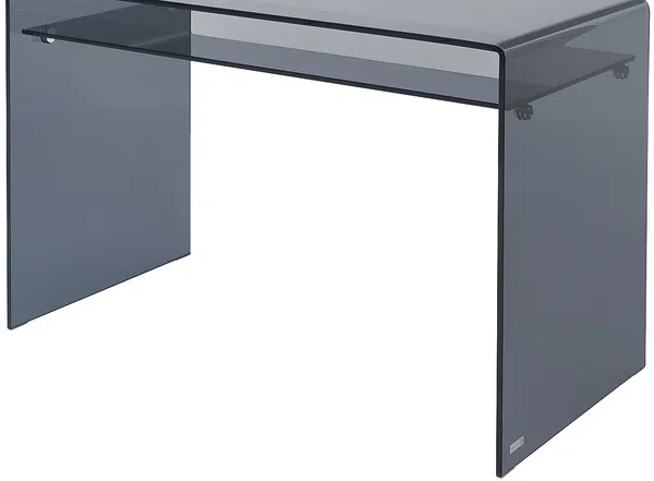 Vente-unique - STILEOS Büromöbel Glas Grau - B 60 cm x H 75 cm x L 120 cm Bild 4