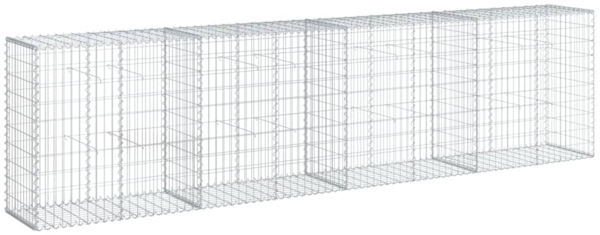 vidaXL Gabione mit Deckel 400x50x100 cm Verzinktes Eisen 3295145