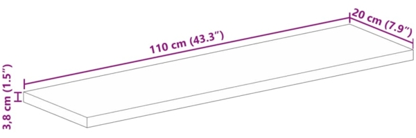 vidaXL Tischplatte 110x20x3,8 cm Rechteckig Massivholz Mango 371622 Bild 8