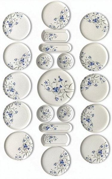 Hermia Concept Geschirr-Set (21-tlg), 12 Personen, Keramik, 12 Personen geeignet, Spülmaschinengeeignet