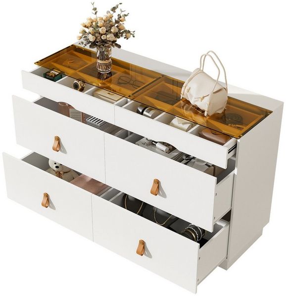 REDOM Sideboard Schmuckkommode (für Schlafzimmer und alle Wohnräume, 1 St, B120/T40/H78 cm)