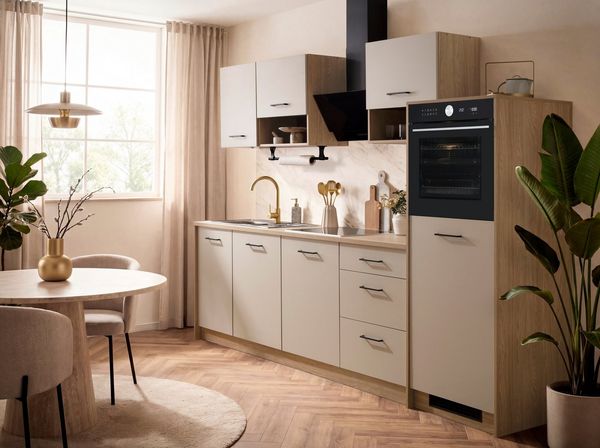 KOCHSTATION Küchenzeile KS-Kolari, Küchenblock Made in Germany, Breite 290 cm, wahlweise mit Hanseatic-E-Geräten