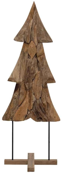 vidaXL Weihnachtsbaum mit Ständer Braun 90 cm Massivholz Teak 42017930