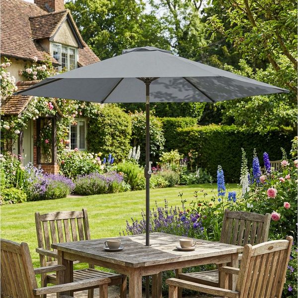 Outsunny Sonnenschirm Gartenschirm windfest stabil, LxB: 295x295 cm, Set, Inkl. Schutzhülle, neigbar, mit Schutzhülle, ohne Schirmständer